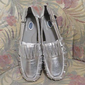 Dr. Scholl's Women's Silver Metallic Slip-On Loafer